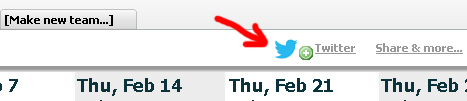 Step 1 Step 1: click "blue bird" Twitter button in HappyTC