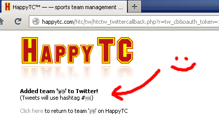 Step 4 Step 4: back to HappyTC; great success!